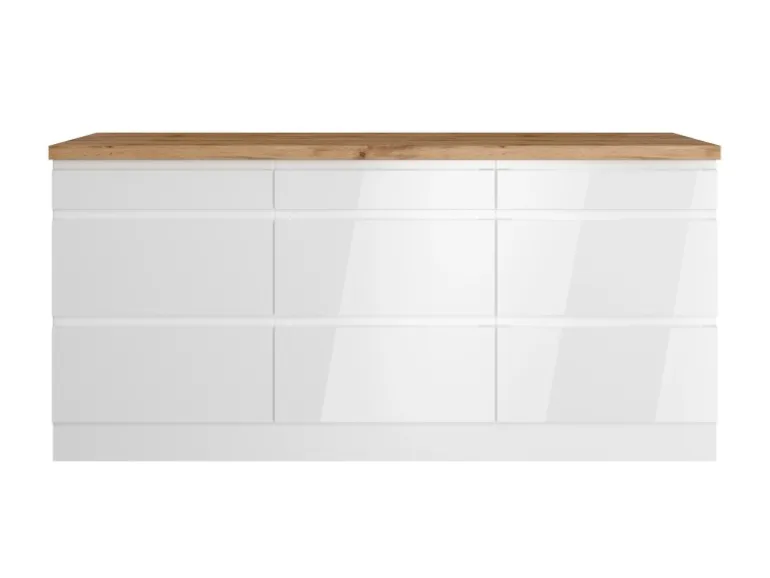 Held Küchen Unterschrank Gera 180 cm Weiß/Wotan
