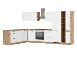 Held Küchen Winkelküche Kempten 360 cm mit E-Geräten Wotan/Weiß