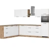 Held Küchen Winkelküche Kempten 300 cm mit E-Geräten Grau/Graphit autark Indukt.