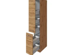 Held Möbel Apothekerschrank Sorrento 30x200x60cm 2 Auszüge Wotaneiche
