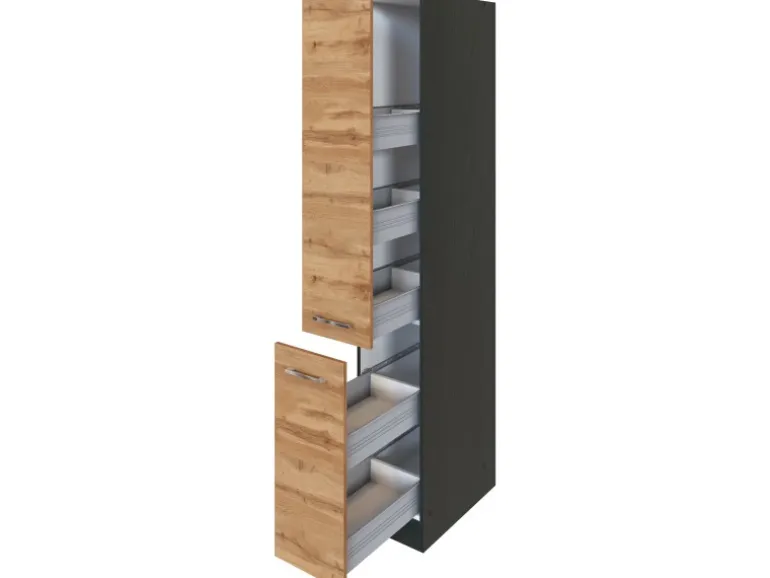 Held Möbel Apothekerschrank Sorrento 30x200x60cm 2 Auszüge Wotan.-Graf.
