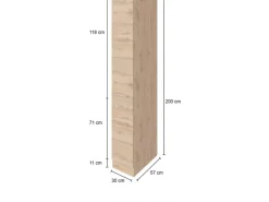 Held Möbel Apothekerschrank Sorrento 30x200x60cm 2 Auszüge Weiß-Wotan.