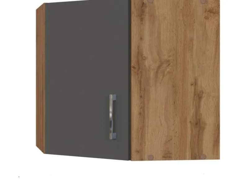 Held Möbel Küchen-Eck-Hängeschrank Sorrento BxHxT 60x57x60cm Anthra.-WotanEiche