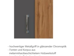 Held Möbel Küchen-Gefrierschrankumbau Sorrento 60x200x60 cm Anthr.-WotanEiche