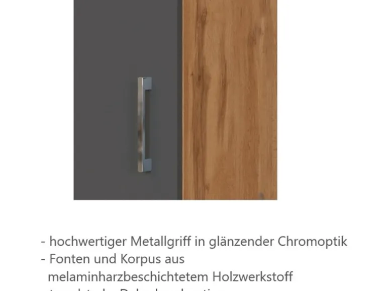 Held Möbel Küchen-Gefrierschrankumbau Sorrento 60x200x60 cm Anthr.-WotanEiche