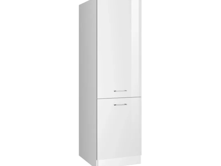 Held Möbel Küchen-Gefrierschrankumbau Mailand 60 cm Hochglanz Weiß/Weiß