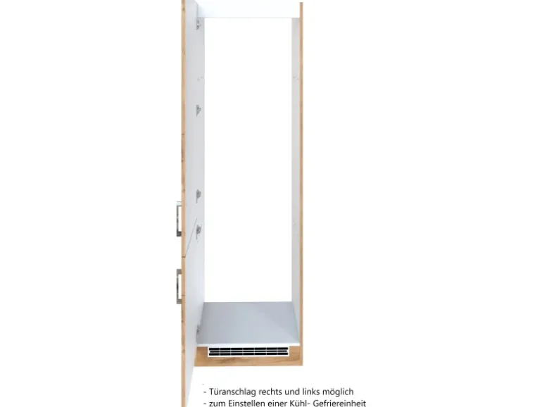 Held Möbel Küchen-Gefrierschrankumbau Sorrento B60 x H200 x T60 cm Wotaneiche