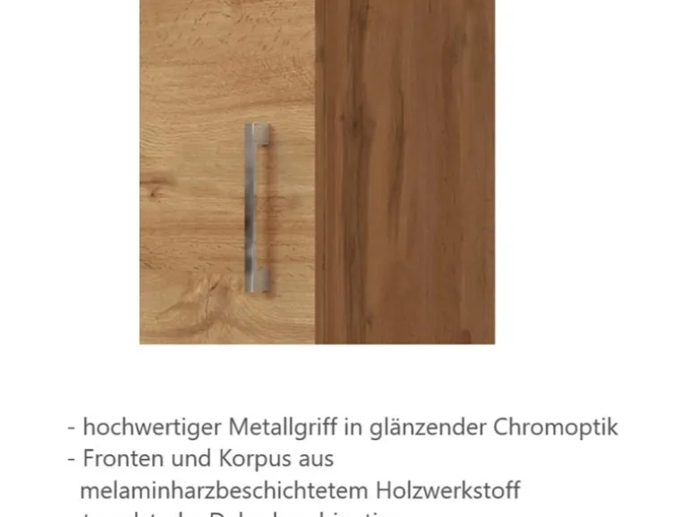 Held Möbel Küchen-Gefrierschrankumbau Sorrento B60 x H200 x T60 cm Wotaneiche
