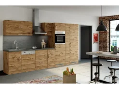 Held Möbel Küchen-Gefrierschrankumbau Sorrento B60 x H200 x T60 cm Wotaneiche