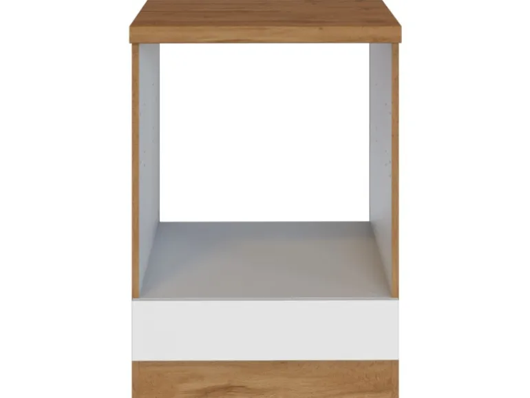 Held Möbel Küchen-Herdumbau Sorrento 60x85xT60cm Nische f. Ofen Weiß-WotanEiche