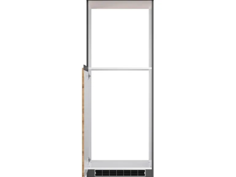 Held Möbel Küchen-Kühlschrank/Ofenumbauschrank Turin 60 cm Wotaneiche/Graphit