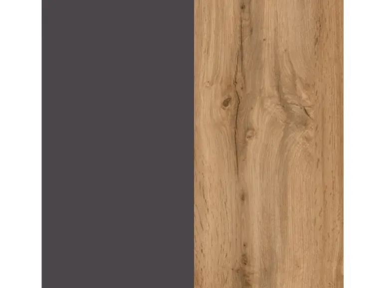 Held Möbel Küchen-Kühlschrank/Ofenumbauschrank Turin 60 cm Wotaneiche/Graphit