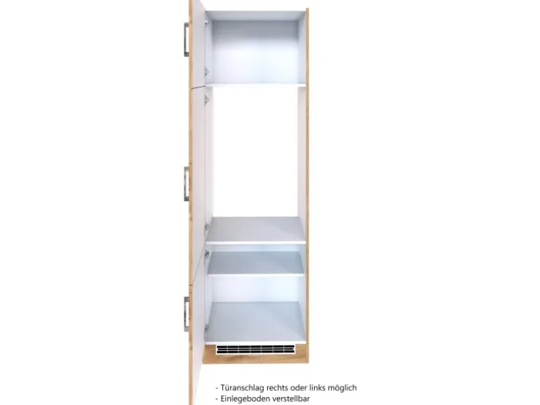 Held Möbel Küchen-Kühlschrankumbau Sorrento B60 x H200 x T60cm Nische Wotaneiche