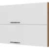 Held Möbel Küchen-Klapphängeschrank Sorrento BxHxT 100x 57x 34cm Weiß-Wotaneiche