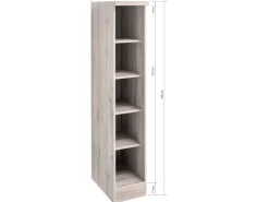 Held Möbel Küchen-Midi-Regal Turin 30 cm Wotaneiche/Graphit