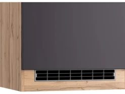 Held Möbel Küchen-OfenKüchen-Umbauschrank Turin 60 cm Graphit/Wotaneiche