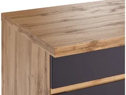 Held Möbel Küchenunterschrank Turin 180 cm Graphit/Wotaneiche