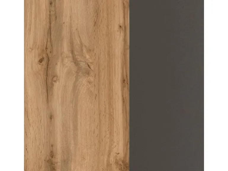 Held Möbel Küchenzeile Sorrento 210/ 270 cm Wotaneiche-Grafit o. E-Geräte Winkel