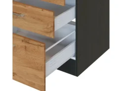 Held Möbel Küchenzeile Sorrento 360 cm Wotaneiche-Grafit ohne E-Geräte