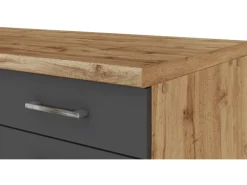 Held Möbel Küchenzeile Sorrento 360 cm Anthrazit-Wotaneiche