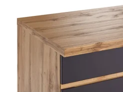Held Möbel Küchenzeile Turin 330 cm Graphit-Wotaneiche mit E-Geräten
