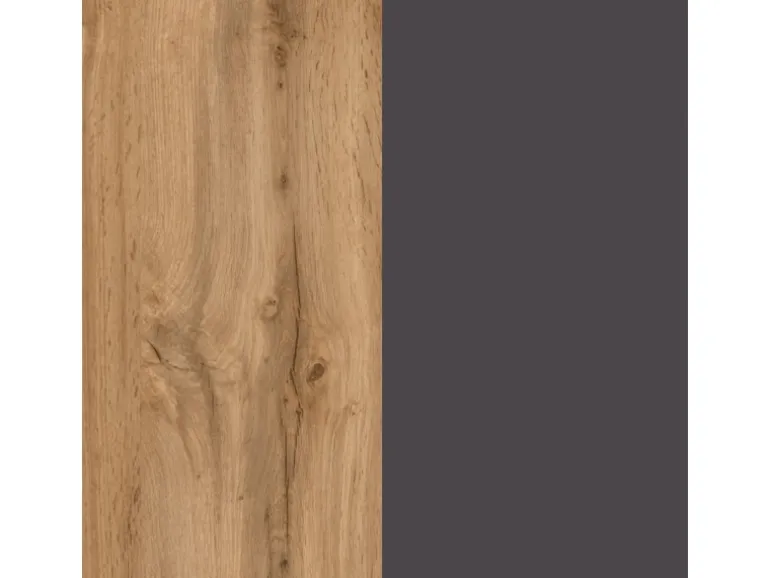 Held Möbel Küchenzeile Turin 330 cm Graphit-Wotaneiche mit E-Geräten