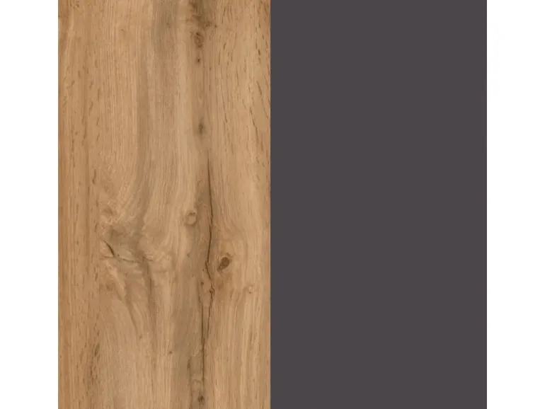 Held Möbel Küchenzeile Turin 360 cm Graphit-Wotaneiche mit E-Geräten