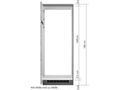 Held Möbel Umbauschrank für Kühl/Gefrierkombi Turin 60cm WotanEiche/Graphit