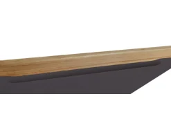 Held Möbel Winkelküche Turin 300 x 240 cm Graphit-Wotaneiche ohne E-Geräte