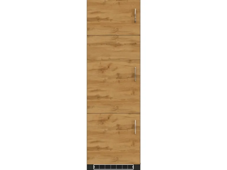 Held Möel Küchen-Kühlschr.umau Sorrento 60x 200x T60cm Nische WotanEiche-Grafit