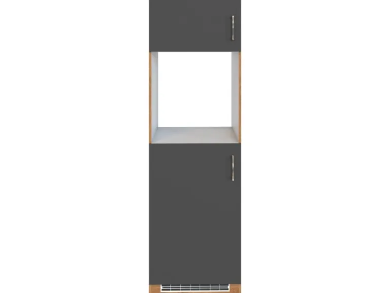Held Möel Küchen-Ofen-Kühlschr.umau Sorrento 60x 200x T60cm Anthraz.-WotanEiche