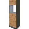 Held Möel Küchen-Ofen-Kühlschr.umau Sorrento 60x200xT60cm WotanEiche-Grafit