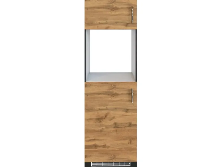 Held Möel Küchen-Ofen-Kühlschr.umau Sorrento 60x200xT60cm WotanEiche-Grafit