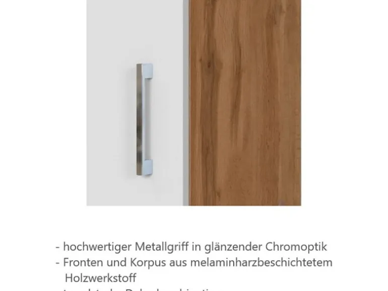 Held Möel Küchen-Spülzentrum Sorrento 110x85x60cm Tür lende Sockel Weiß-W.Eiche