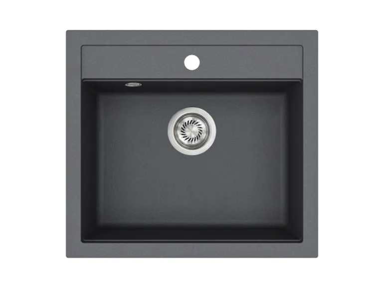 Helika Einbauspüle Granitverbundstoff Quadro 56 cm x 51 cm Graphit