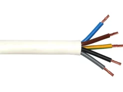Herdanschlussleitung H05VV-F 5G2,5 Weiß 1,5 m