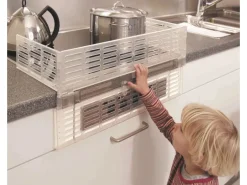 Herdschutzgitter Deluxe mit Schalterabdeckung Transparent