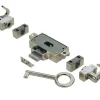 Hettich Nutbart-Drehstangenschloss Rechts Vernickelt 25 mm