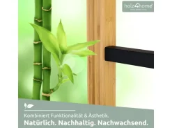 holz4home Getränkekistenregal aus Holz Inklusive Edelstahlablage 6 Kisten Schwarz