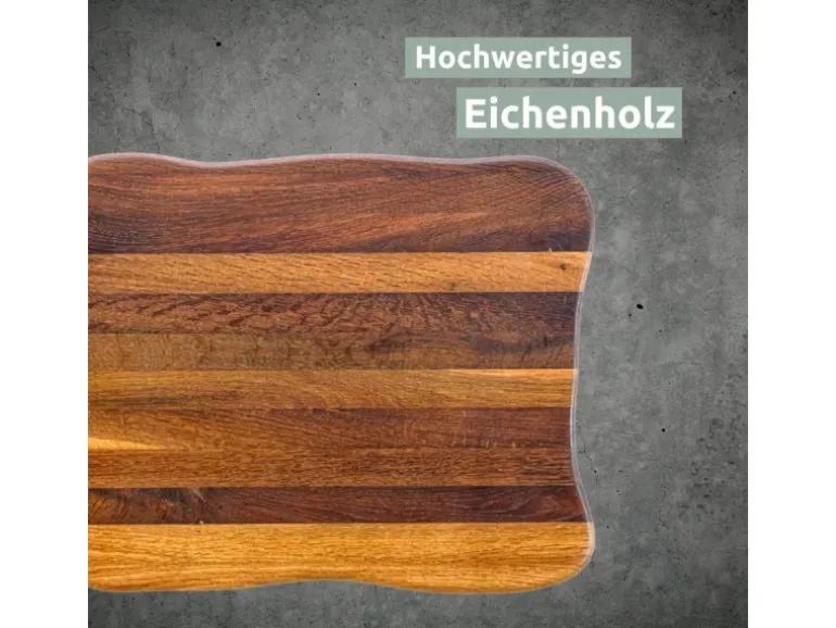 holz4home La Madera Schneidebrett Top aus Eiche Dunkel