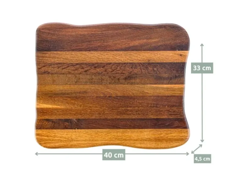 holz4home La Madera Schneidebrett Top aus Eiche Dunkel