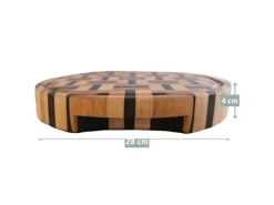 holz4home Schneidebrett Servierbrett Rund aus Birke
