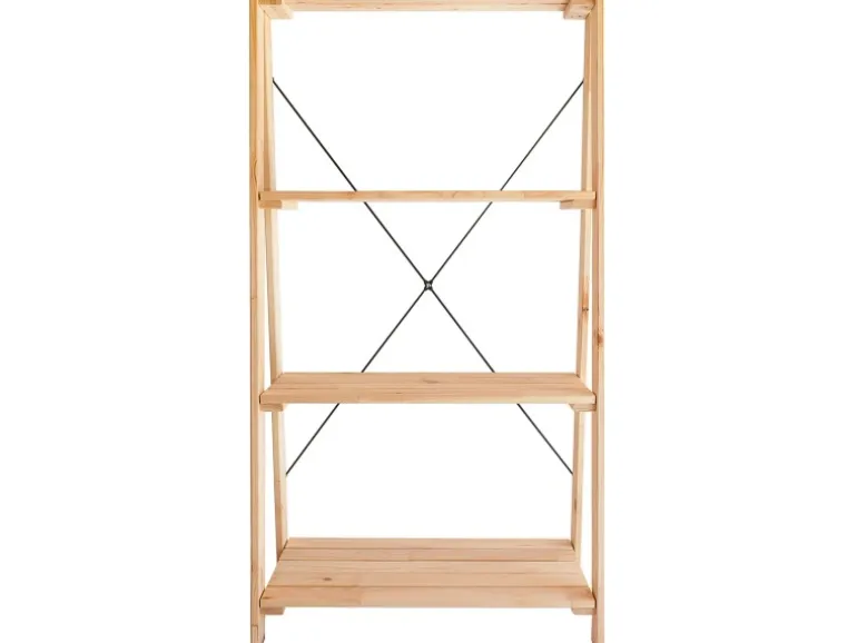 Holzregal mit 4 Regalböden DIY Natur 115 x 62 x 35 cm