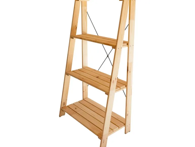 Holzregal mit 4 Regalböden DIY Natur 115 x 62 x 35 cm