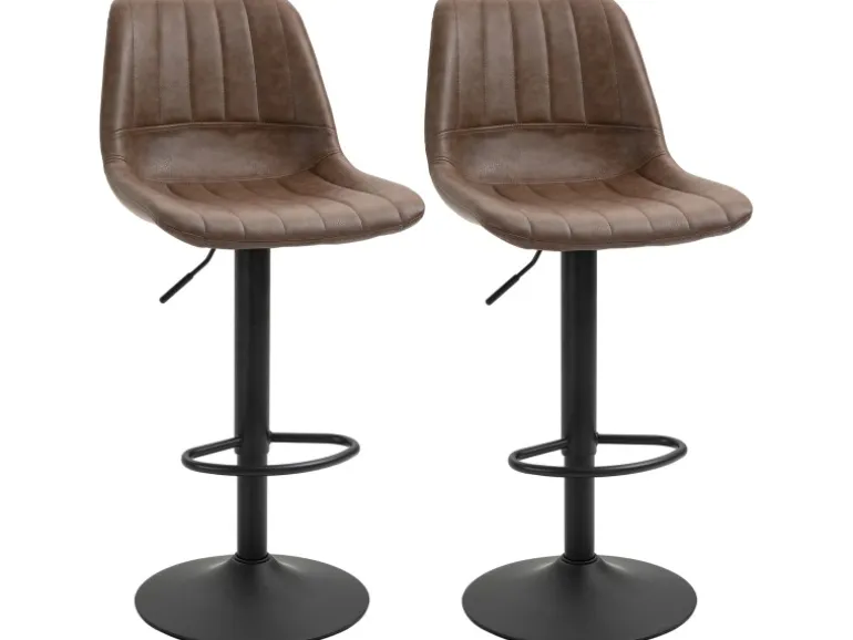 HOMCOM 2er Set Barhocker Höhenverstellbarer Küchenhocker
