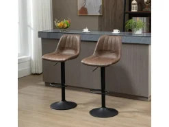 HOMCOM 2er Set Barhocker Höhenverstellbarer Küchenhocker