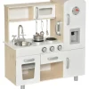 HOMCOM Küchenspielzeug Traumküche Kiefer MDF Weiß 74L x 30B x 81H cm