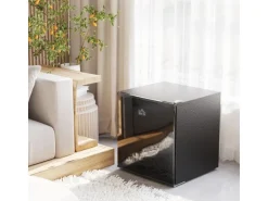 HOMCOM Mini Gefrierschrank  Stahl Kunststoff Schwarz 47L x 44,2B x 48,8H cm