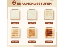 HOMCOM Wasserkocher Toaster Set Kunststoff Schwarz 21,2L x 16B x 24,3H cm