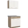 Homestyle4u Küchenzeile 80x207x60 in Weiß 2360